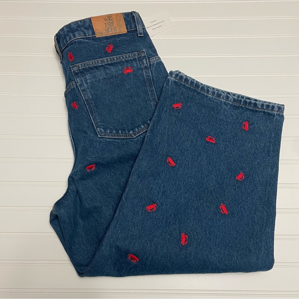 We The Free People Tricia Fix Deep Trance
Boyfriend Embroidered Crab Jeans 31 - Picture 2 of 16